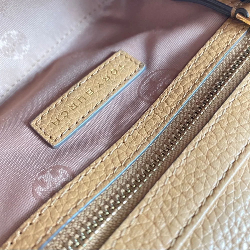 Tory Burch Chain strap brown Leather Crossbody Bag